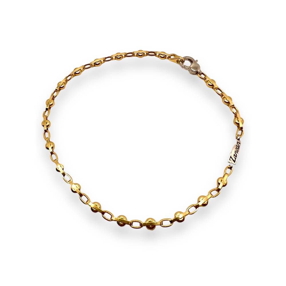 Bracciale Zancan in Oro Giallo 18 kt con Maglie Ovali e Sfere