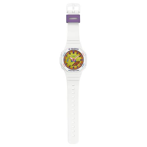 Orologio G-Shock da Donna con Cassa e Bracciale Bianco e quadrante giallo