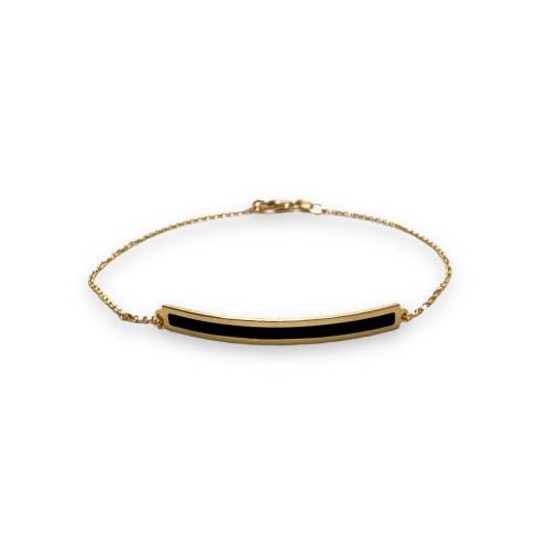 Bracciale da Uomo in Oro Giallo 18 kt con Barretta Rigida