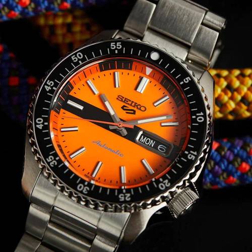 Orologio da Uomo Seiko 5 Sports Style Special Edition Quadrante Arancione