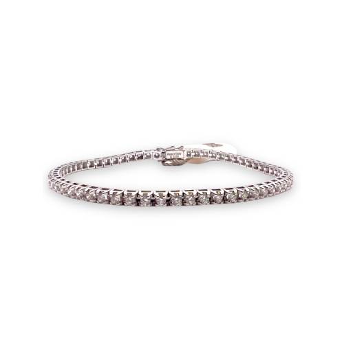 Bracciale Tennis Davite&Delucchi in Oro Bianco 18 kt e Diamanti ct. 2,00