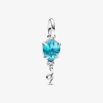 Pandora Charm Pendente Palloncino Blu Vetro di Murano