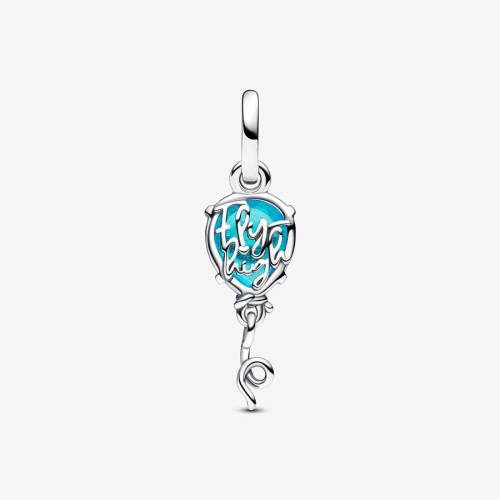 Pandora Charm Pendente Palloncino Blu Vetro di Murano