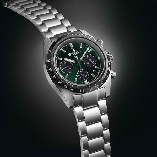 Orologio Seiko da Uomo Solar Crongrafo con Quadrante Verde