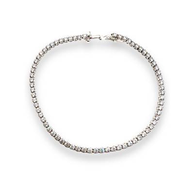 Bracciale Tennis in Oro Bianco 18 kt e Zirconi