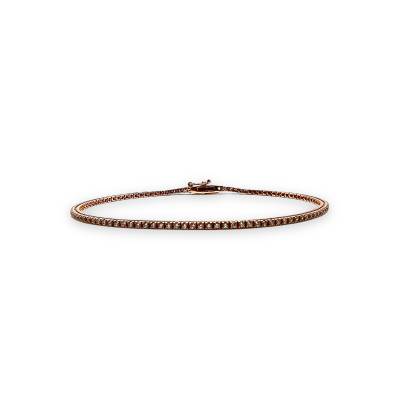 Bracciale Tennis in Oro Rosa 18 kt con Zirconi Bianchi