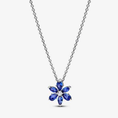 Pandora Collana Pendente Herbarium Fiore Blu