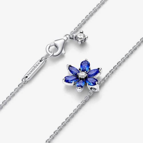 Pandora Collana Pendente Herbarium Fiore Blu