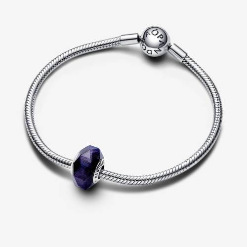 Pandora Charm Vetro di Murano Notte Stellata Blu