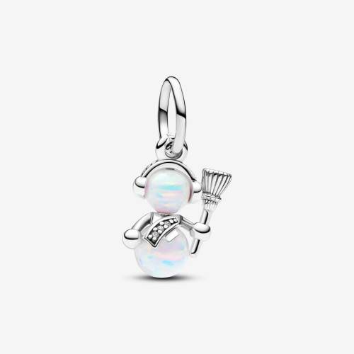 Pandora Charm Pendente Pupazzo di Neve Opale