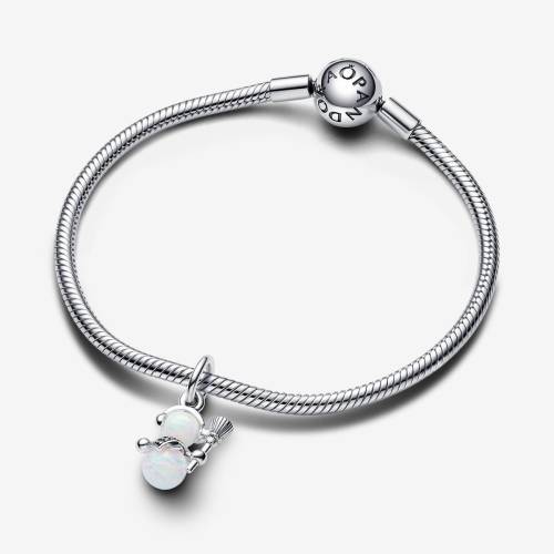 Pandora Charm Pendente Pupazzo di Neve Opale