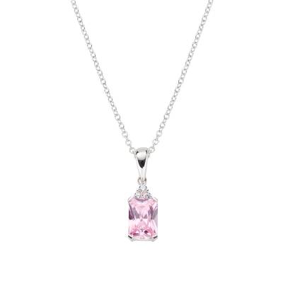 Amen Collana Princess con Zirconi Rosa e Bianchi