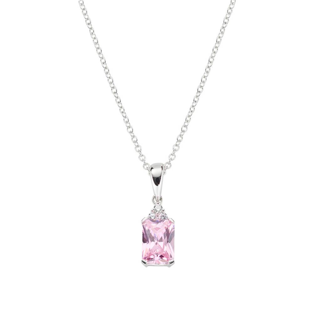 Amen Collana Princess con Zirconi Rosa e Bianchi