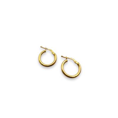 Orecchini Cerchi in Oro Giallo 18 kt Piccoli Diametro 1,2 cm