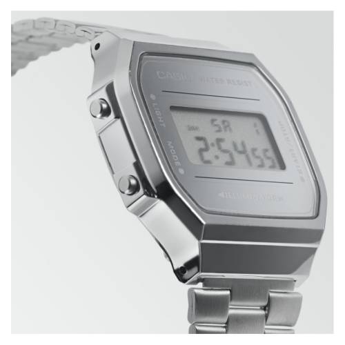 Orologio Casio Vintage con Quadrante Silver Specchiato