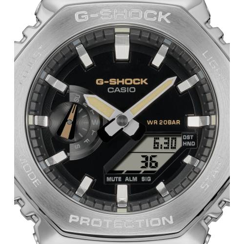 Orologio G-Shock da Uomo con Cassa Ottagonale in Acciaio e cinturino in Tessuto Verde