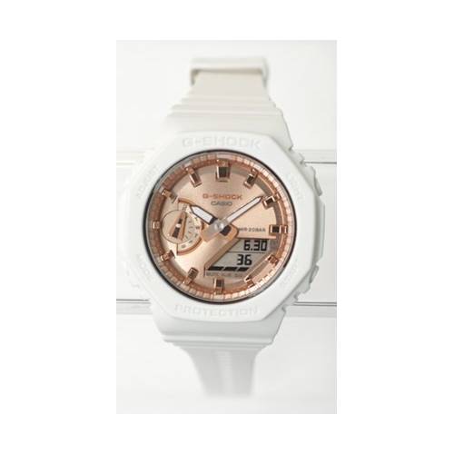 Orologio G-Shock da Donna con cinturino e Cassa Bianca in Resina e Quadrante Rosè Specchiato