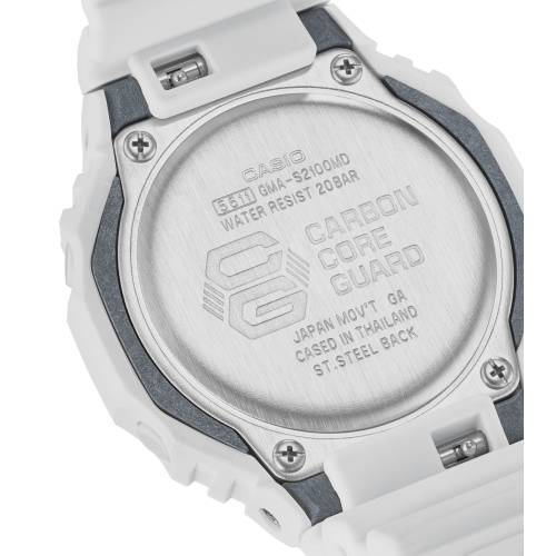 Orologio G-Shock da Donna con cinturino e Cassa Bianca in Resina e Quadrante Rosè Specchiato