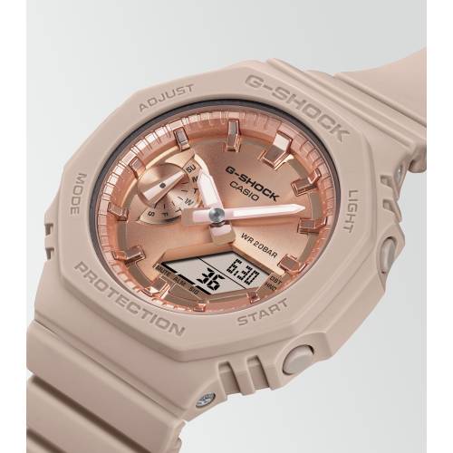 Orologio G-Shock da Donna con Cassa Ottagonale con cinturino Rosa e Quadrante Rosè Specchiato