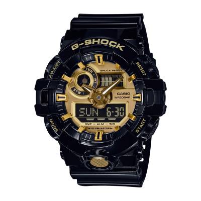 Orologio G-Shock Nero in Resina con Quadrante Dorato