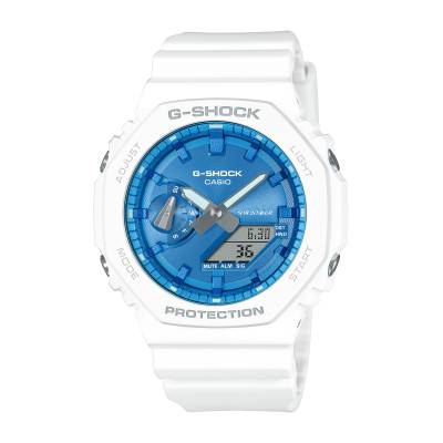 Orologio G-Shock Bianco con Quadrante Azzurro