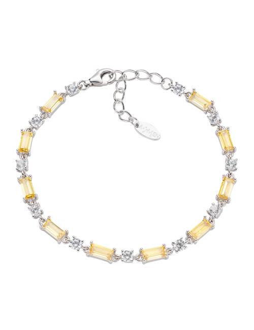 Stardust Bracciale Tennis con Zirconi Baguette Gialli