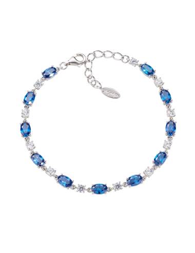 Stardust Bracciale Tennis con Zirconi Bianchi e Blu