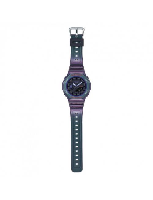 Orologio G-Shock da Uomo Cassa Ottagonale Cangiante Viola e Verde