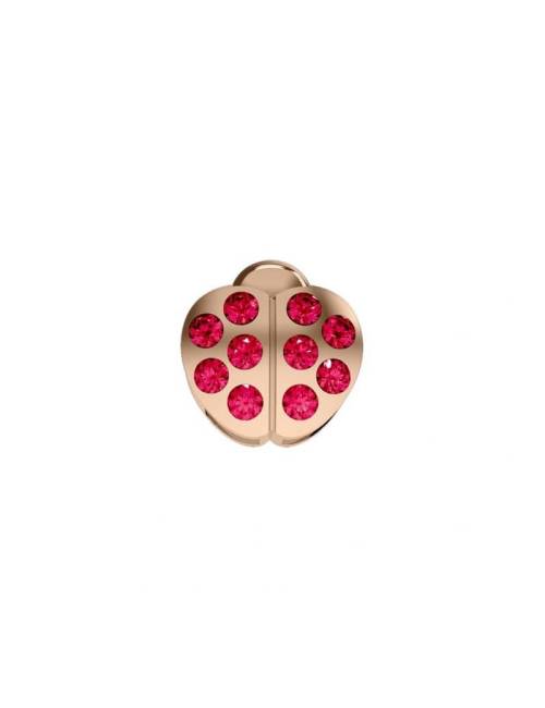 Elements Charm Coccinella Oro Rosa e Rubini