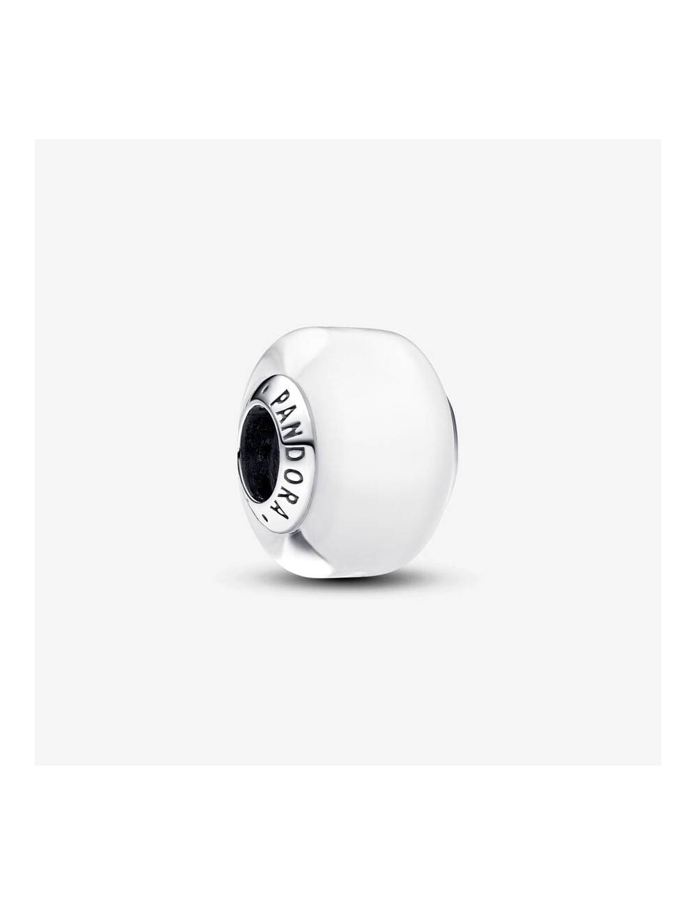 Pandora Charm Mini Vetro di Murano Bianco