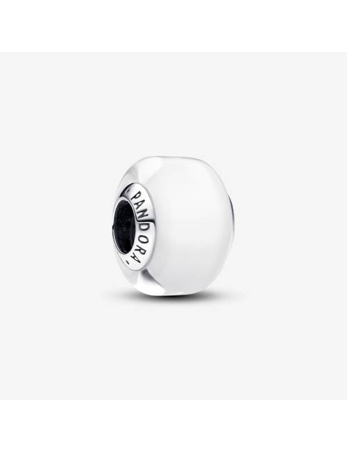 Pandora Charm Mini Vetro di Murano Bianco