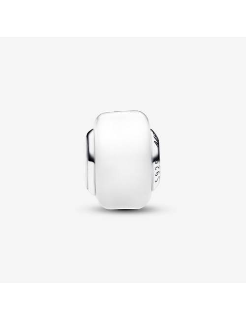 Pandora Charm Mini Vetro di Murano Bianco