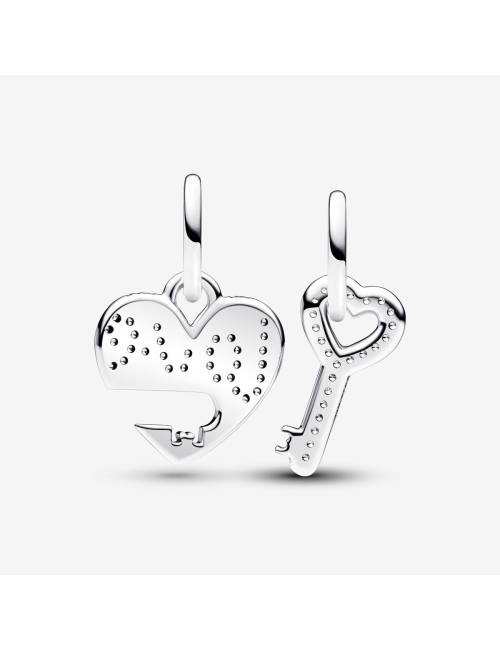 Pandora Charm Pendente Divisibile Cuore e Chiave