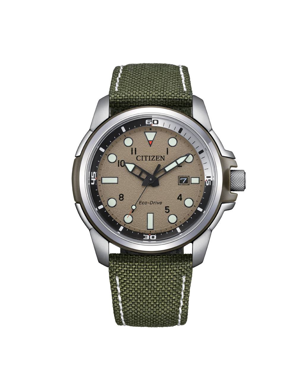 Citizen da Uomo Sea Land con Cinturino in Tessuto Khaki