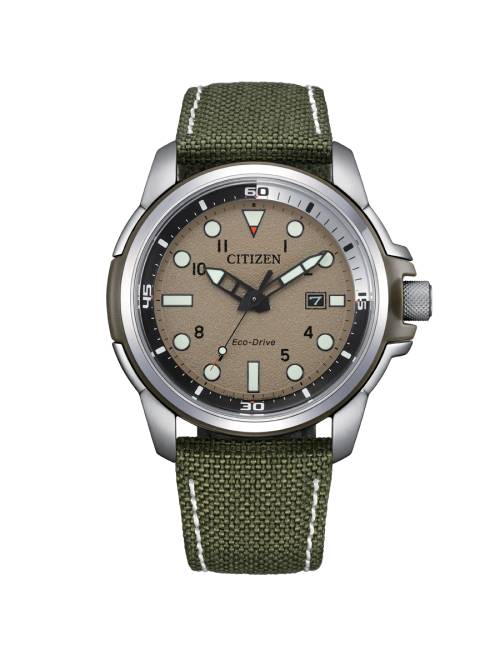 Citizen da Uomo Sea Land con Cinturino in Tessuto Khaki