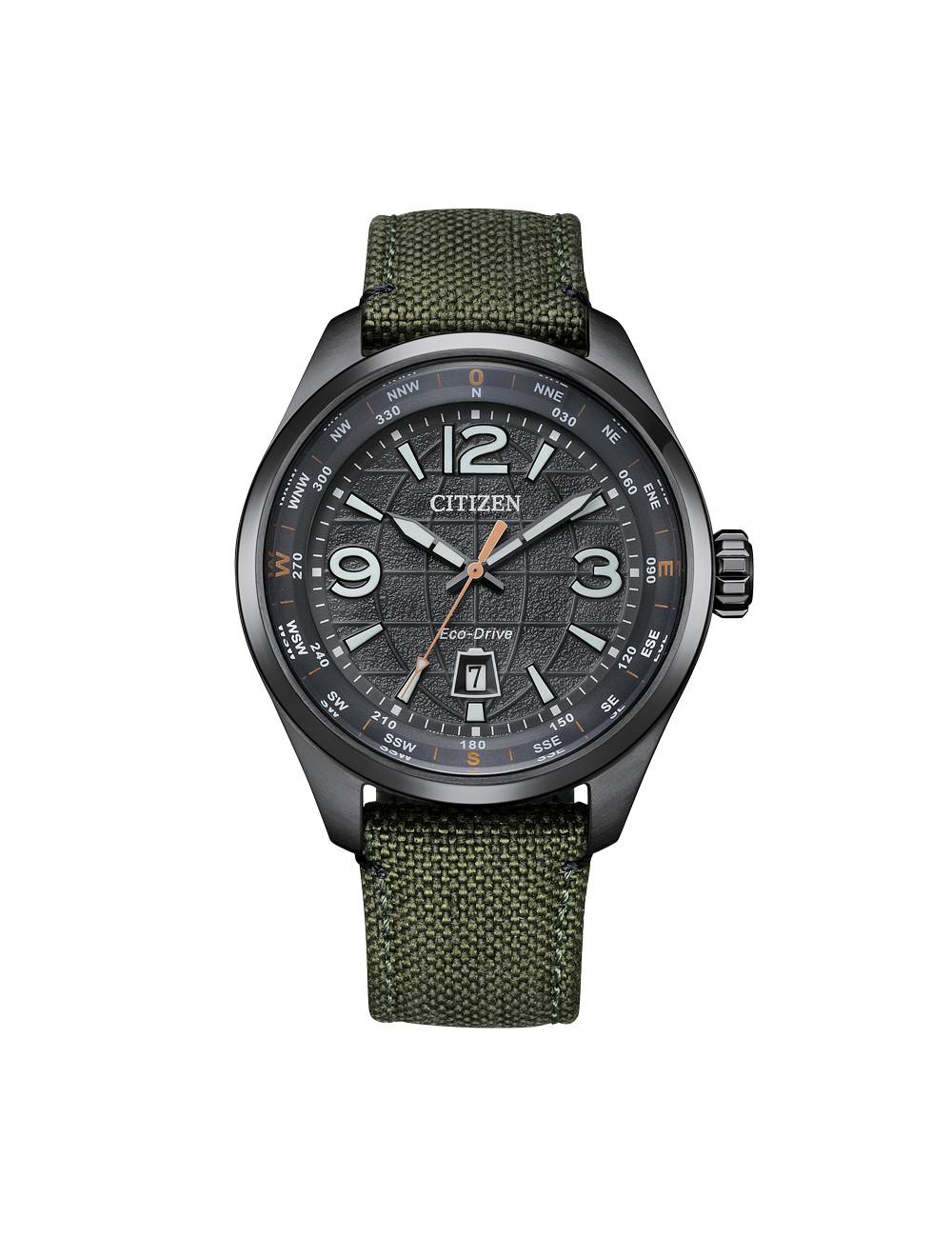 Orologio Citizen AW1837-11H Eco-Drive Of Pilot Traveler Ip Nero Verde