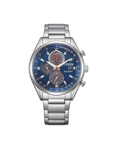 Orologio da Uomo Citizen Cronografo tachimetro Eco-Drive in acciaio blu