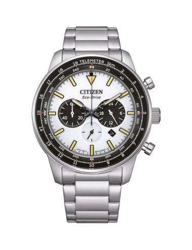 Orologio da Uomo Citizen Chrono Aviation con Quadrante Bianco