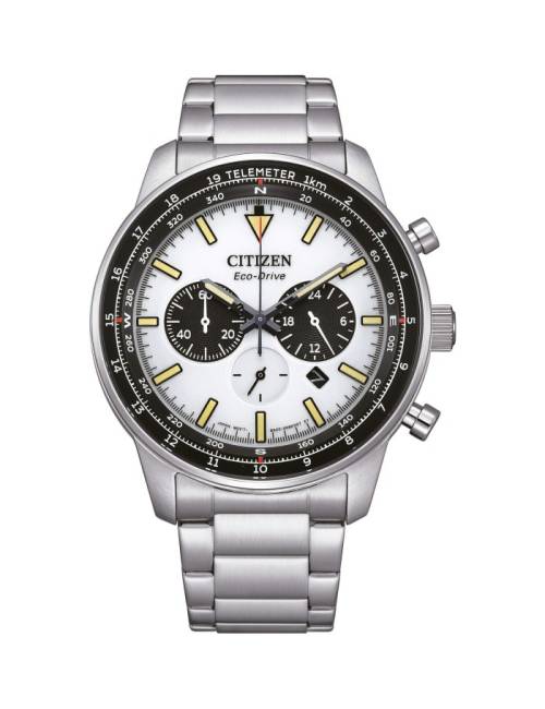 Orologio da Uomo Citizen Chrono Aviation con Quadrante Bianco