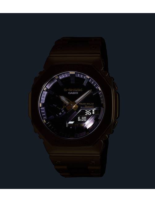 Orologio G-Shock da Uomo Dorato Analogico-Digitale con Quadrante Nero