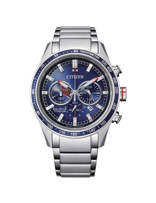 Orologio Citizen Crono Super Titanio con Quadrante Blu