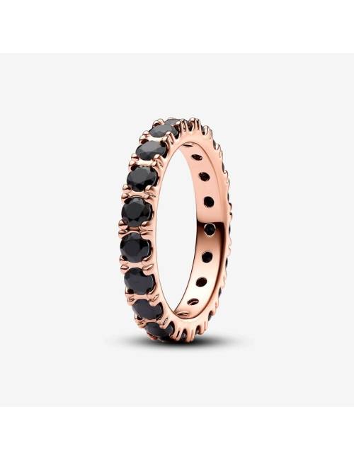 Pandora Anello Fascia Scintillante con Pietre Nere