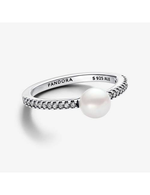 Pandora Anello Perla d’Acqua Dolce Coltivata e Pavè