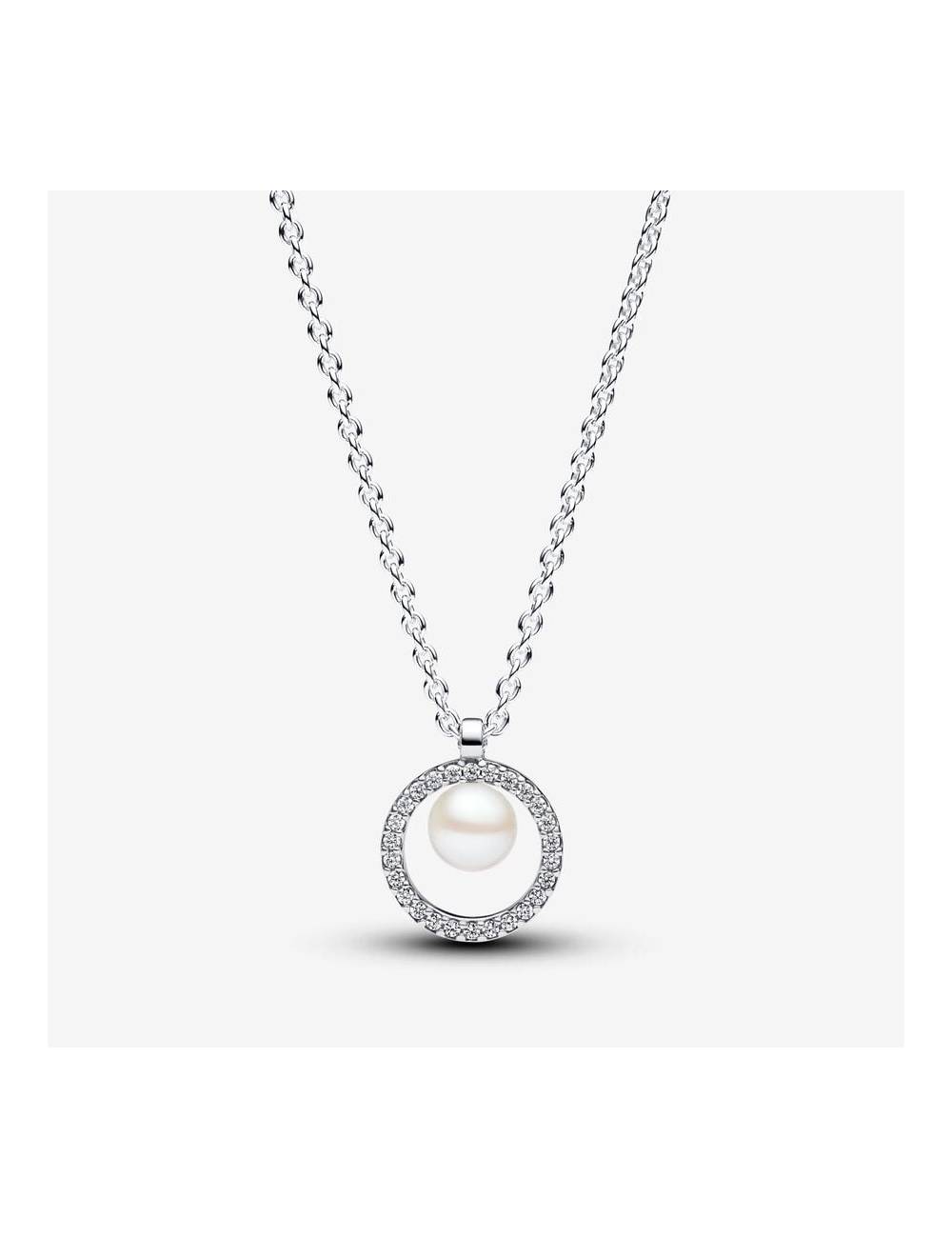 Pandora Collana con Perla d’Acqua Dolce Coltivata e Pavè