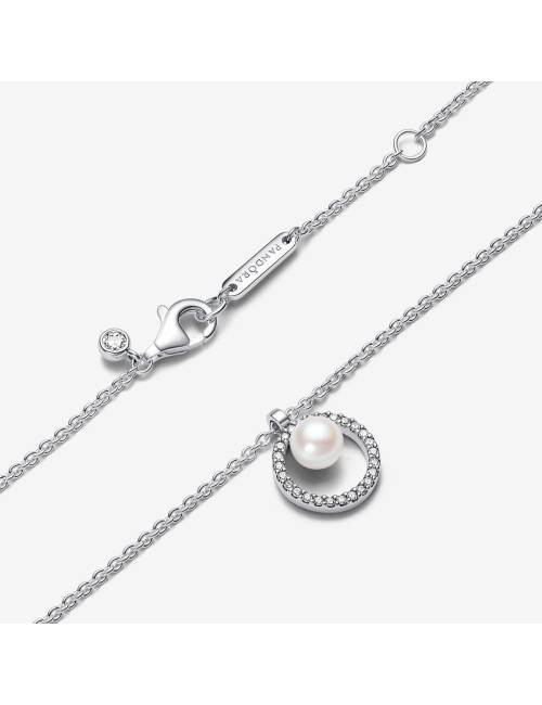 Pandora Collana con Perla d’Acqua Dolce Coltivata e Pavè