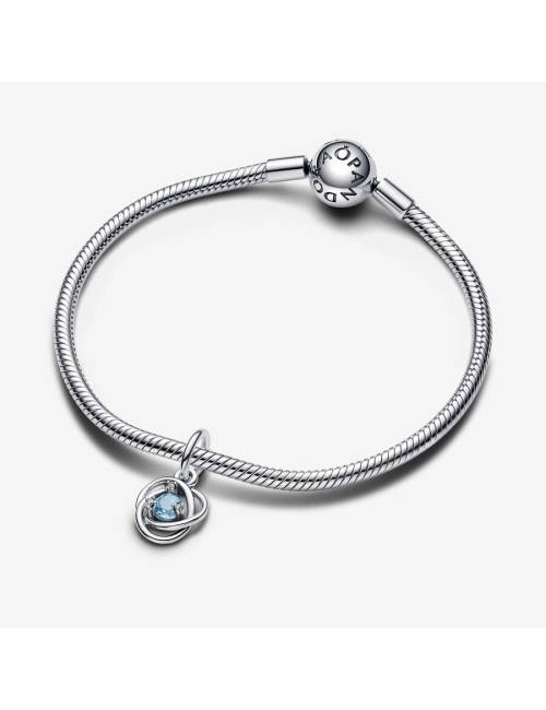 Pandora Pendente Cerchio Eterno Azzurro Marzo