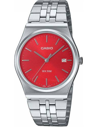 Orologio Casio da Donna Serie MTP da 35 mm con Quadrante Rosso