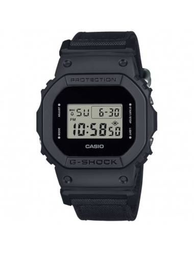 Orologio G-Shock con cassa Rettangolare Nero con Cinturino in Tela Nero