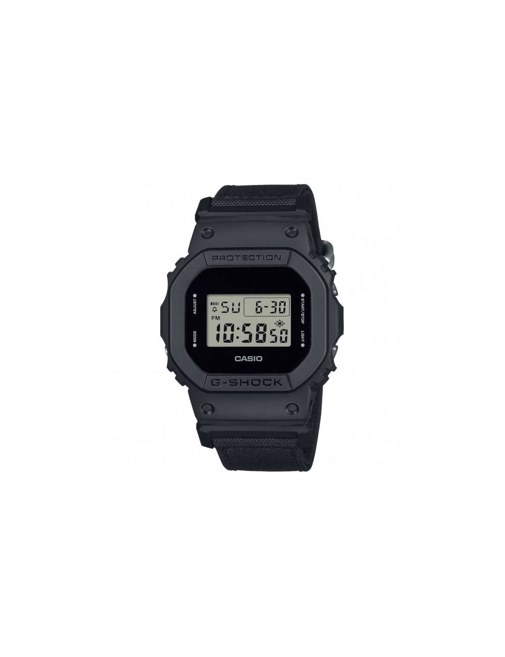 Orologio G-Shock con cassa Rettangolare Nero con Cinturino in Tela Nero