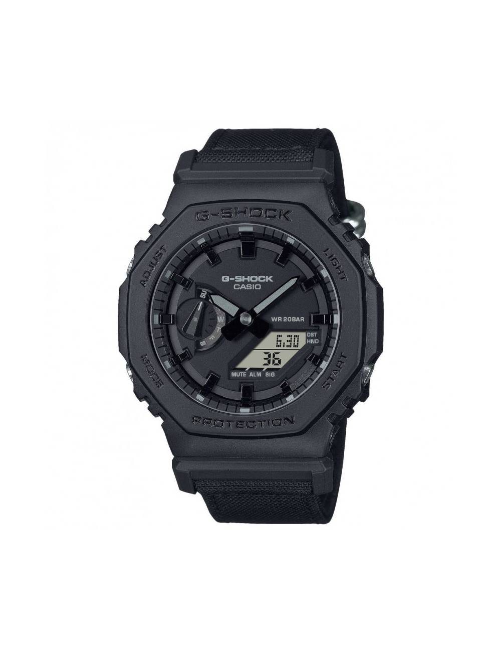 Orologio G-Shock da Uomo Con Cassa Ottagonale in Resina Nero e Cinturino in Tela